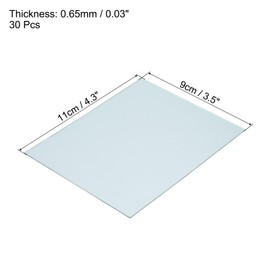 PATIKIL 4.33" x 3.5" Welding Helmet Lens, 30 Pack Clear PC Weld Hood Protective Replacement Covers Right Angle for Universal Used