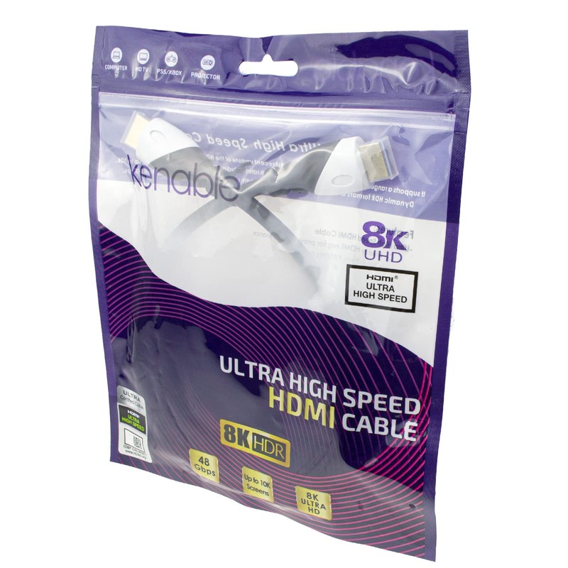 kenable Certified Ultra High Speed HDMI 2.1 Cable 8K@60/4K@120 48Gbps