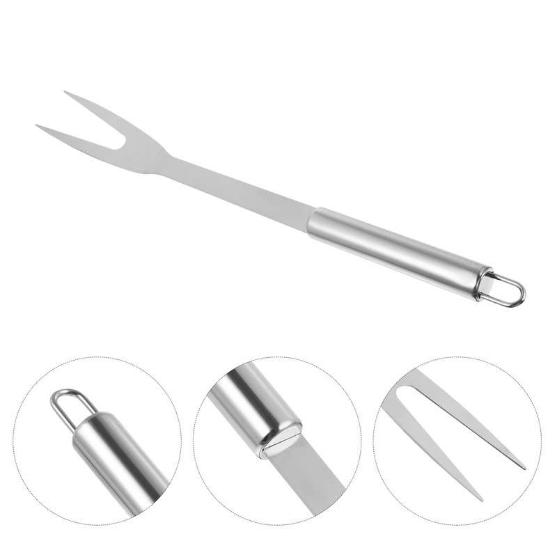 Kichvoe 1pc Stainless Steel Carving Fork Meat Fork Pasta Fork