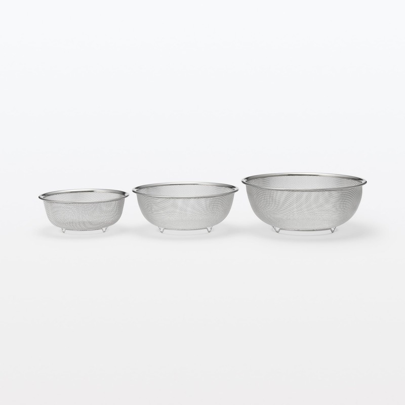Muji 12828969 Stainless Steel Mesh Colander, S, Approx. Diameter 6.5