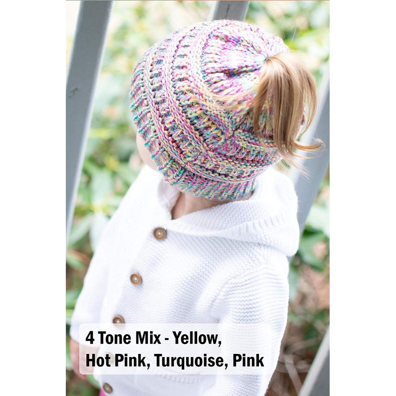 Funky Junque - Gorro de cola de caballo para niños,