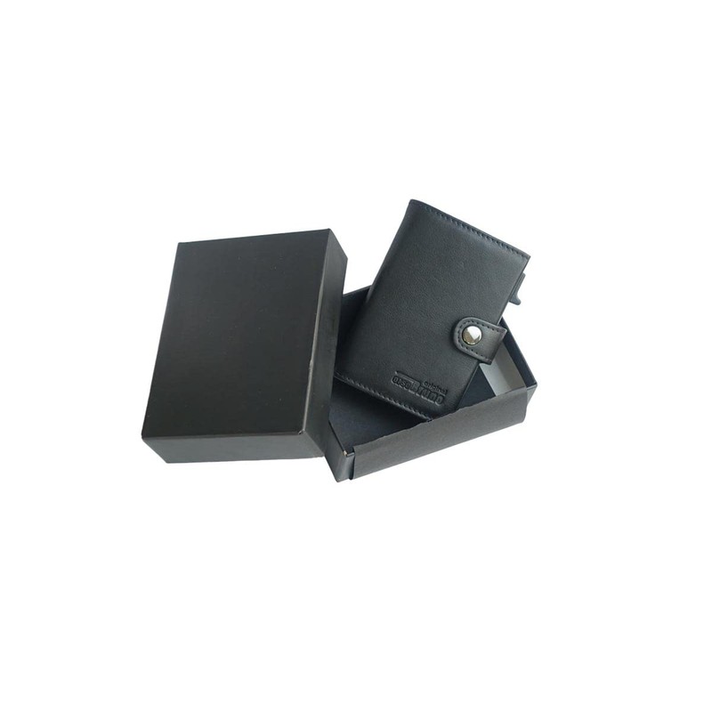 orso Bruno original Slim Wallet Lux Line, Cowhide nappa black
