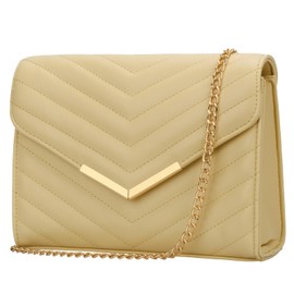 KKXIU Women Formal Vegan Leather Evening Envelope Clutch Purses and Handbags for Party Wedding Prom Bridal, A-light Yellow