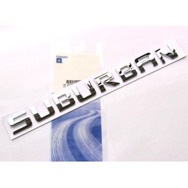 Yoaoo 1x OEM Chrome Suburban Nameplate Emblem Alloy Letter Badge for Gm 07-16 Suburban Glossy Shiny