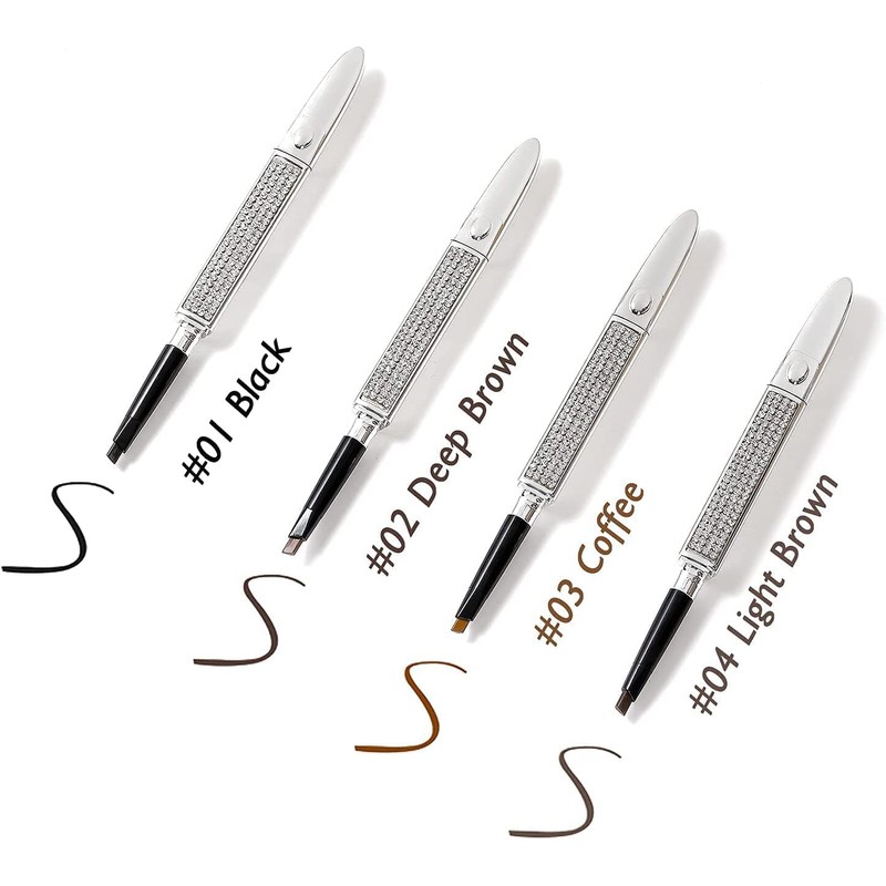 Allphv Lápiz De Cejas, Lápiz De Cejas Impermeable Con Pincel
