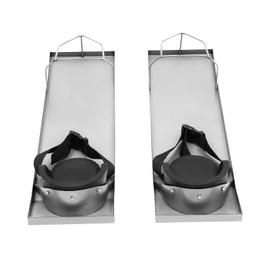 TITIDU Concrete Knee Boards 30" x 8" 201 Stainless Steel Slider Knee Boards With Pads for All Types of Concrete Finishing Work