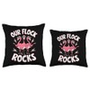 Our Flock Rocks Flamingo Guitar Pink Flamingo Costume Adult Throw