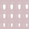 Danshinbow 24 Pieces Long Almond Crystal Fake Nails Gradient Nude