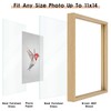 MUYE 11x14 Floating Frame Set of 2,Double Glass Rustic Frame,Display