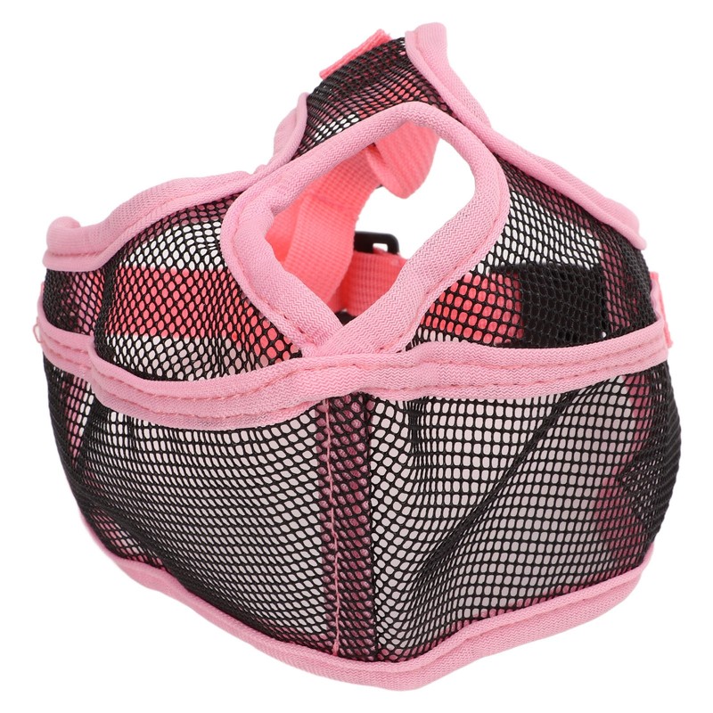 Short Snout Dog Muzzle Adjustable Breathable Prevent Biting Chewing Dog