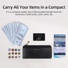 Womens Leather Long Zip Around Clutch Wallet with Coin Pocket