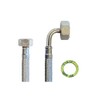 Reinforced hose 1/2 inch nut x 3/4 inch nut bend