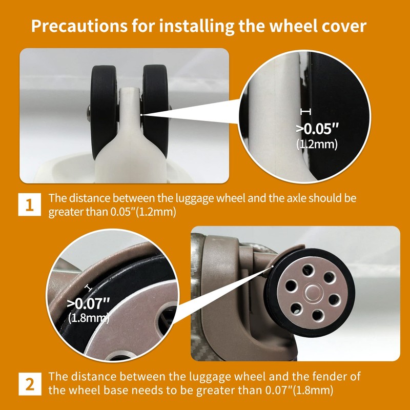 uinhuine 9Pack Luggage Suitcase Wheels Cover Carry on Luggage Wheels