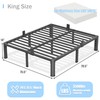 14 inch King Size Bed Frame with Round Corner Legs