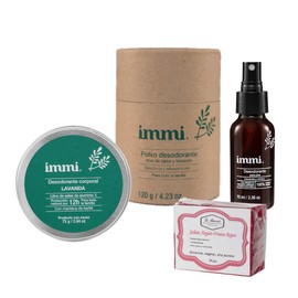 immi Kit Desodorante Axilas, Pies y Cuerpo, 1 Jabon 50gr la Artesanal