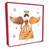 Box of 5 Festive Copper Angel Hand-Finished Christmas Cards Xmas