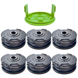 esmusssein 29187 Spool Line 8.3m (27ft) 1.65mm Compatible with Greenworks 40V G40LT/ G40LTK2/ G40LTK2x / 2101507 / 2101507UA / 2101507UC Cordless Strimmer (6 spool+1 spool cover)