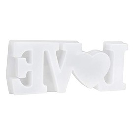 Molde de Silicón Transparente con Letras LOVE para Flores Secas, Molde para Resina, Jabón o Cera, Manualidades DIY, Decoración del Hogar y Regalos Hechos a Mano