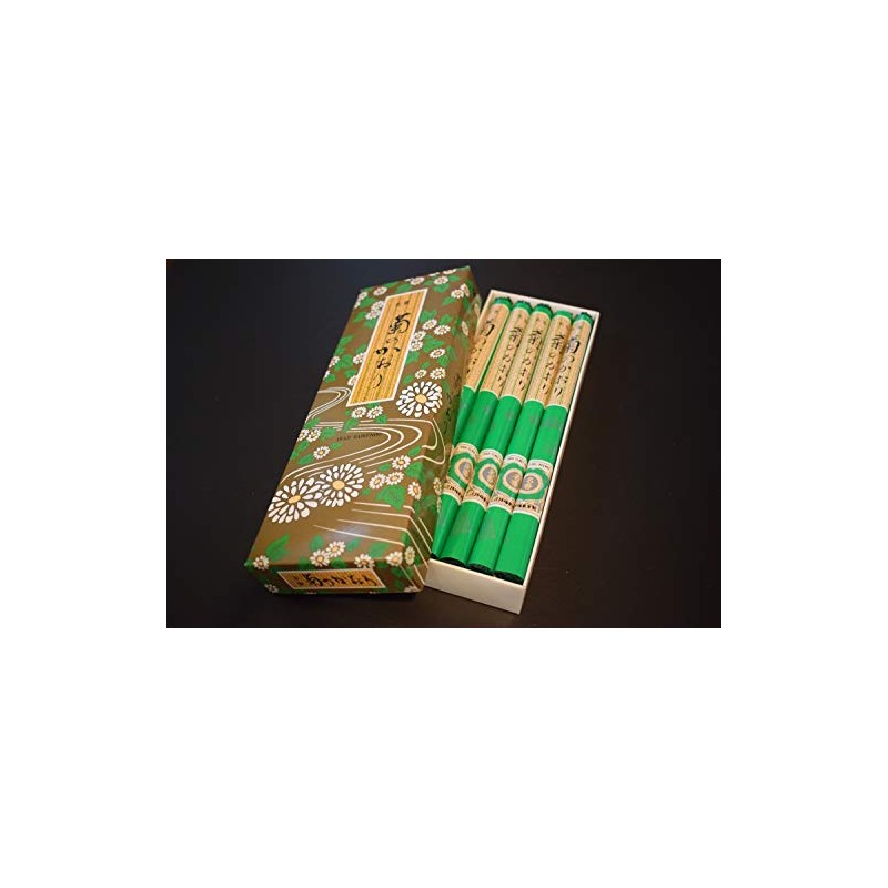 Awaji Baikaodo Long Incense Incense Incense, Chrysanthemum Kaori, 10 Pack,