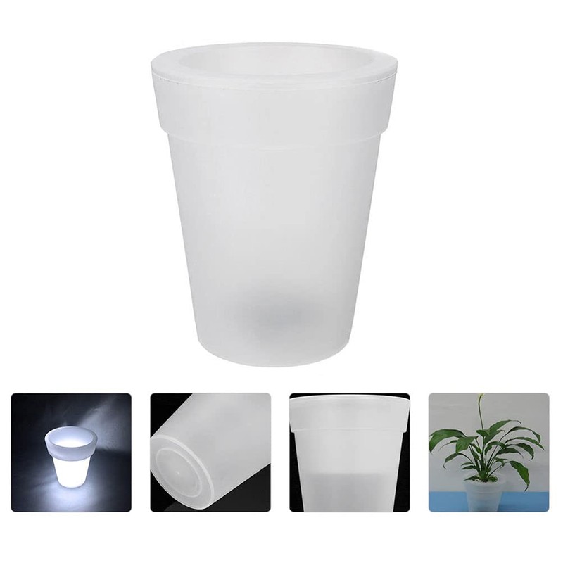 Happyyami Solar Powered Flowerpot Glow in The Dark Planters Led