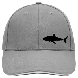 Huuraa Cap Hat Shark Silhouette Gift Shark Gift Idea, Dark grey/white, Unit size