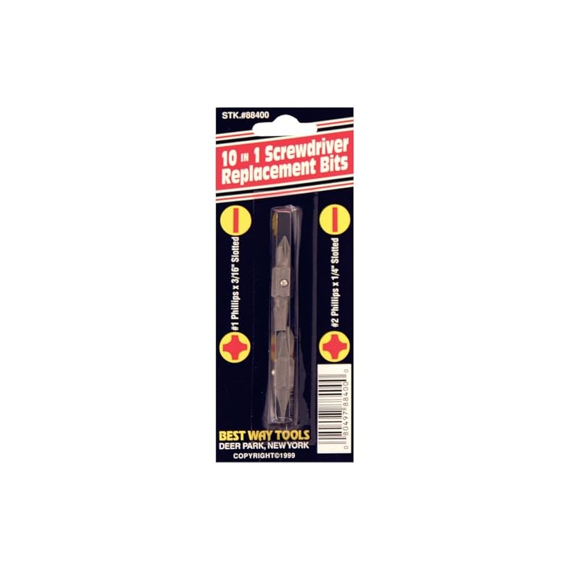 Best Way Tools 88400 10-in-1 Replacement Double End Screwdriver Bit