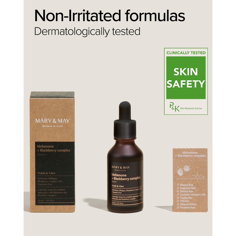 Mary&May Idebenone + Blackberry Antioxidant Serum 30 ml - Korean