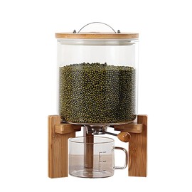 Gdrasuya10 3-Grid Dry Food Dispenser Storage,Wall Mounted Cereal Dispenser with Lids,Home Kitchen Storage Tank Grains Rice Bucket Storage Box of Rice Nuts Beans Candy Cereals (STYLE 2)