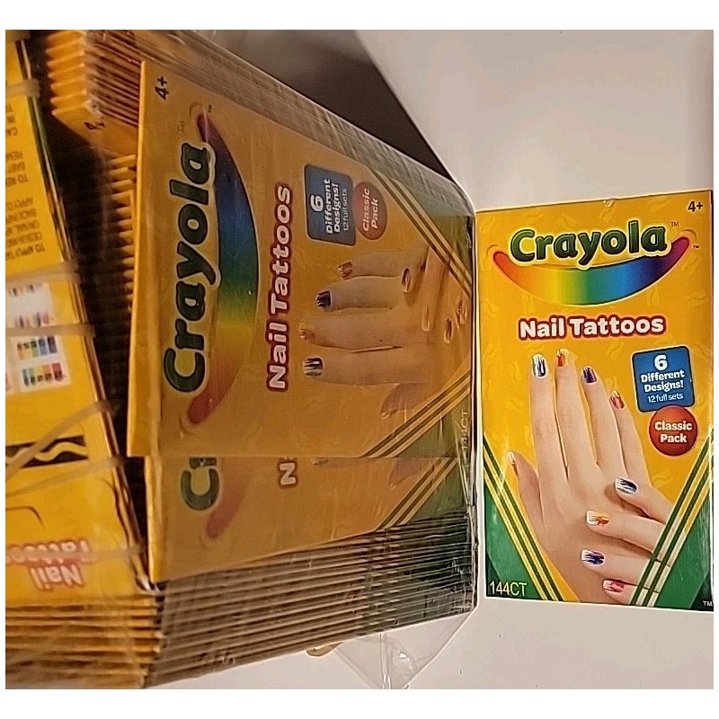Crayola nail tattoos for kids Classic Pack 120 - 144