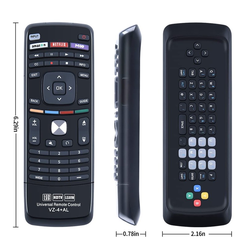 PZL XRT302 Replacement for Vizio TV Remote Control QWERTY Keyboard
