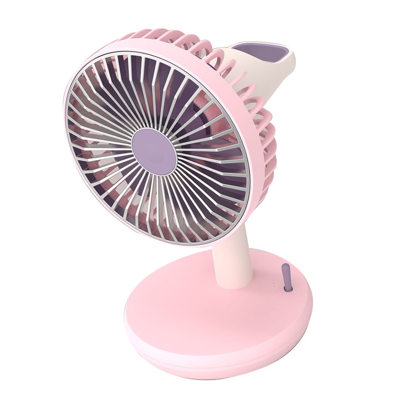 Desk Fan 3 Speed USB Charging Simple 1200mAh Quiet Portable