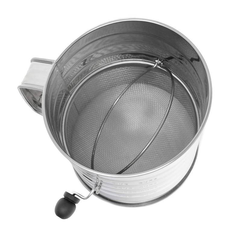 Norpro 5-Cup Stainless Steel Crank Flour Sifter