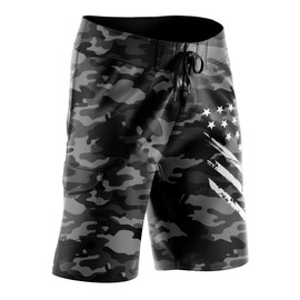 Tactical Pro Supply Camo American Flag Board Shorts - 36