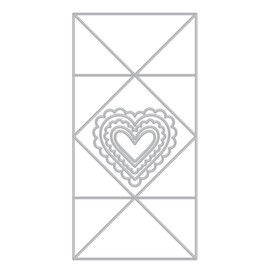 Hero Arts - Folded Love Note Fancy Dies from The Love Notes Collection