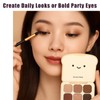 9 Colors Brown Nude Eyeshadow Palette Toast Design — Matte,