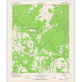 YellowMaps Lane OK topo map, 1:24000 Scale, 7.5 X 7.5 Minute, Historical, 1957, Updated 1975, 27.3 x 23 in - Tyvek