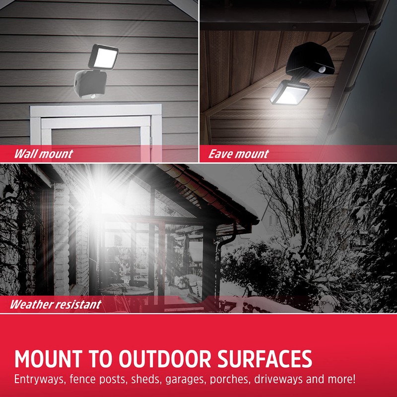 Energizer Single Head Security Light, Wireless, Battery Operated, 120° Motion