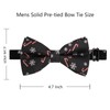 Alizeal Mens Black Background with Candies/Snowflake Pattern Pre-tied Christmas Party