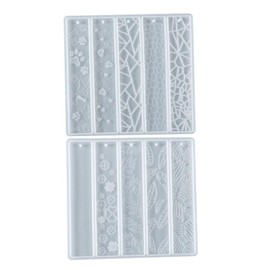 Operitacx 5 Sets Epoxidharz-bastelformen Rechteckige Silikon-lesezeichenformen Lesezeichen Leere Formen Für Studenten Bastelwerkzeuge 2 Stück * 5