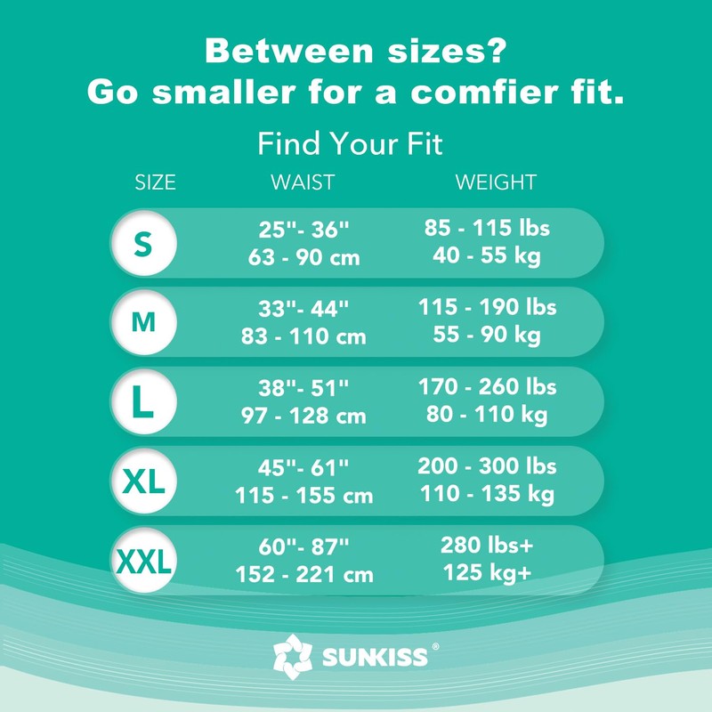 SUNKISS TrustPlus Adult Diapers with Maximum Absorbency, Unisex Disposable Incontinence