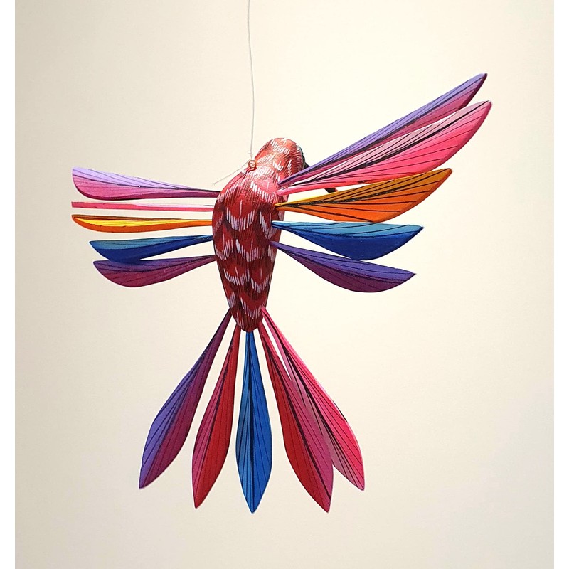 ALKIMIA INC Mexican Alebrije Hummingbird Wood Carving Handcrafted Sculpture (Standard)