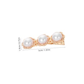 Healvian Vintage Pearl Hair Barrette Elegant Snap Hair Clip for Women for Weddings and Everyday Wear Versatile and Durable