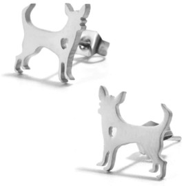 Chihuahua Gifts Stud Earring Gift Set Dog Paw Heart Studs (Chihuahua)