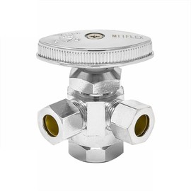 Eopzol 82018 1/2 Inch FIP x 1/2 Inch Slip Joint x 1/2 Inch Slip Joint Multi Turn Brass Angle Stop Valve Replacement for PrimeX