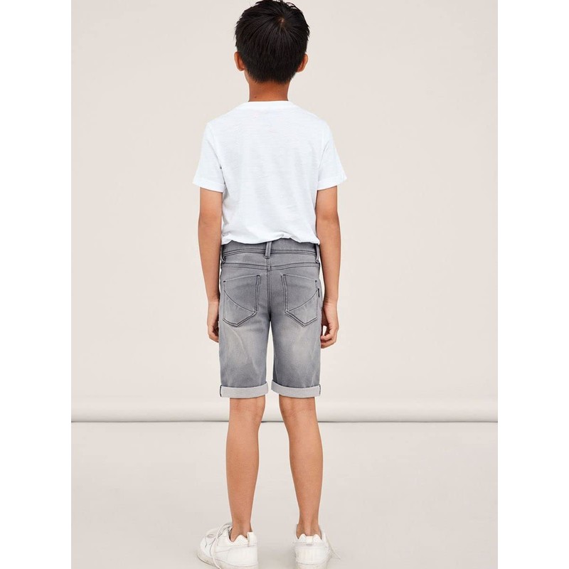 Name It Boys' Denim Shorts, Medium Grey Denim