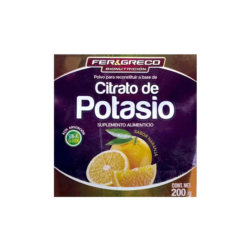 Citrato De Potasio Naranja 200 Grs Fer Y Greco Naranja