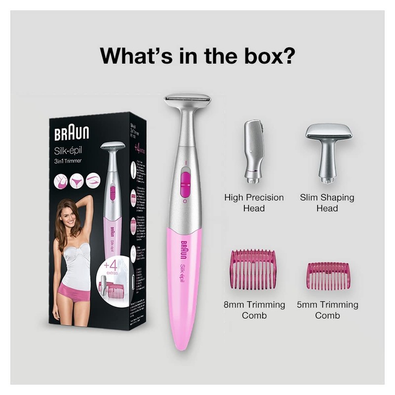 Braun Silk-épil FG1100 Precision Bikini and Eyebrow Trimmer Pink One