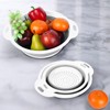 Cluren Collapsible Colander 3-Pack Set Space-Saving Foldable Kitchen Strainer with