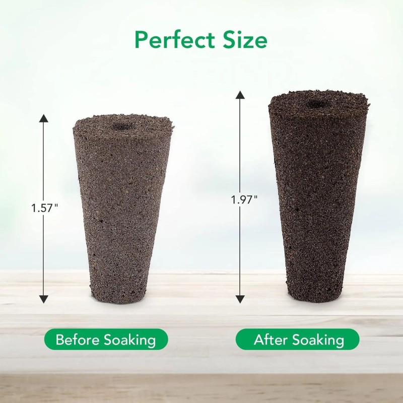 JustSmart 60 Pack Grow Sponges Seed Starter Root Pod Kit