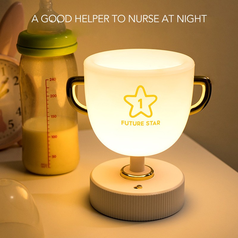 Pen Holder Trophy Night Light USB Charging Bedroom Bedside Mood